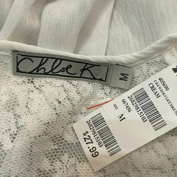 CHLOE K 3/4 Sleeve Lace Blouse - Picture 4 of 5